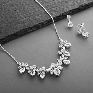 NEW Mariell Cubic Zirconia Necklace Earring Set